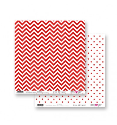 Papel Scrapbooking Estrellas - Ondas Rojo Papers for You