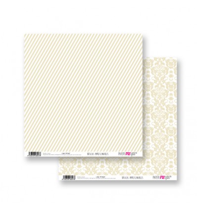 Papel Scrapbooking Damasco - Rayas inclinadas Beige Papers for You