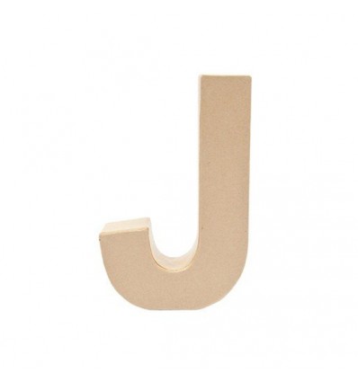 Letra J de Carton de 17,5 x 5,5 cm
