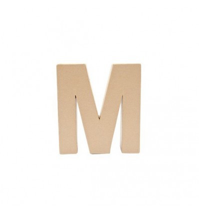 Letra M de Carton de 17,5 x 5,5 cm