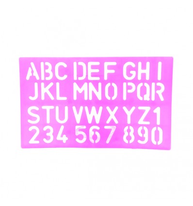 Stencil Alfabeto mayusculas y numeros