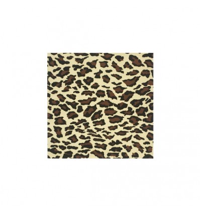 Servilleta leopardo beige 33x33