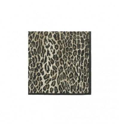 Servilleta leopardo oscuro 33x33