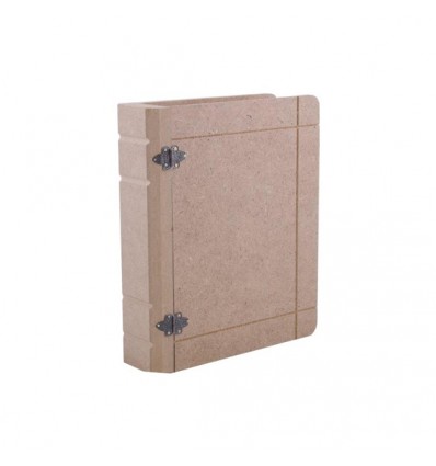 Caja libro de madera DM 24,5x21 cm