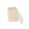 Caja de madera con tapa de 8x8x11 cm.