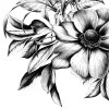 Servilleta Decoupage Flor Negra 33x33