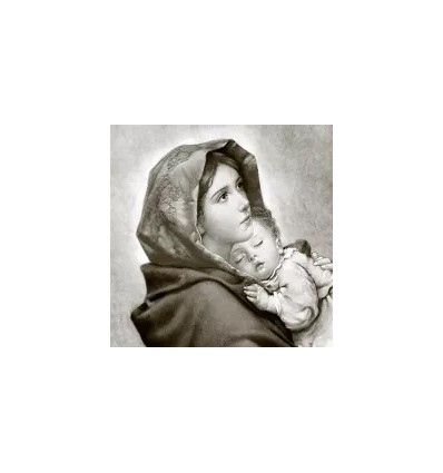Servilleta Virgen con niño 33x33