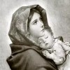 Servilleta Virgen con niño 33x33
