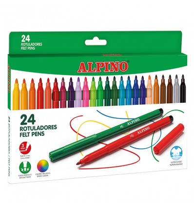 Rotuladores Alpino 24 Colores