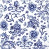 Servilleta Decoupage Flores azules 33x33