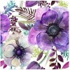 Servilleta Decoupage Flores violetas vintage 33x33