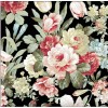 Servilleta Decoupage Flores fondo negro 33x33