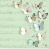 Servilleta Decoupage Mariposas carta verde 33x33