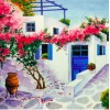 Servilleta Decoupage Pueblo de Grecia 33x33