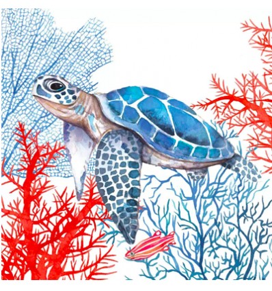 Servilleta Decoupage tortuga 33x33