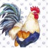 Servilleta Decoupage Gallo azul 33x33