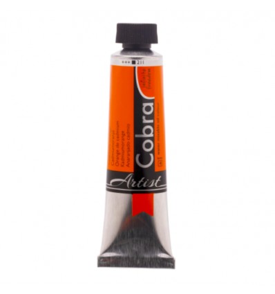 Oleo al Agua Anaranjado Cadmio 211 Cobra Artist 40ml