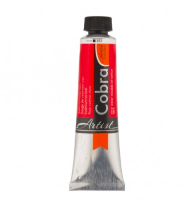 Oleo al Agua Rojo Cadmio Claro 303 Cobra Artist 40ml