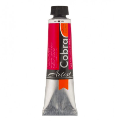 Oleo al Agua Rojo Cadmio Oscuro 306 Cobra Artist 40ml