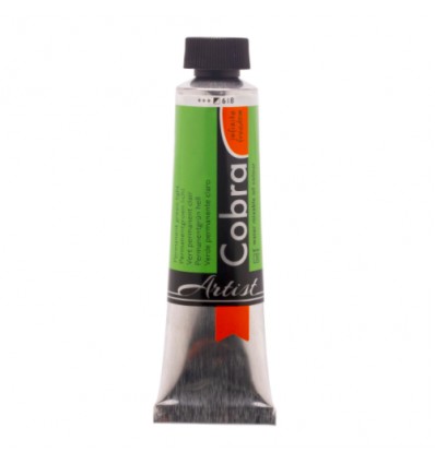 Óleo al Agua Verde Permanente Claro 618Cobra Artist 40ml