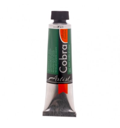 Óleo al Agua Verde Permanente Oscuro 619 Cobra Artist 40ml