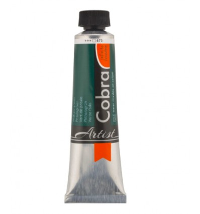 Óleo al Agua Verde Ftalo 675 Cobra Artist 40ml