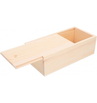 Caja de madera con tapa deslizante  16 x 7 x 6 cm