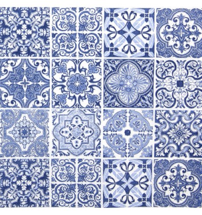 Servilletas Mosaico azul 33x33