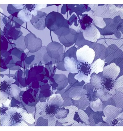 Servilletas Flores azules 33x33