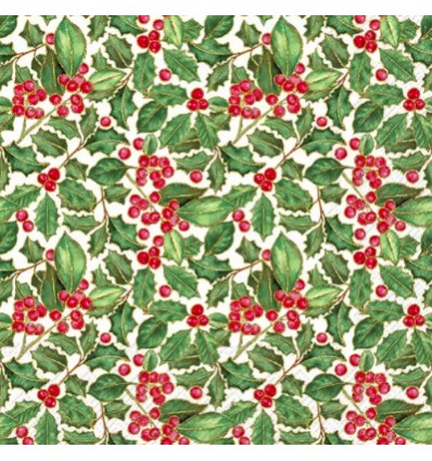 Servilletas Flor pequeña Navidad 33x33