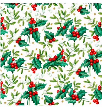 Servilletas Flor pequeña Navidad 33x33