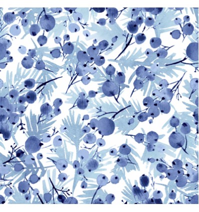 Servilletas Flores azules Magnolias 33x33