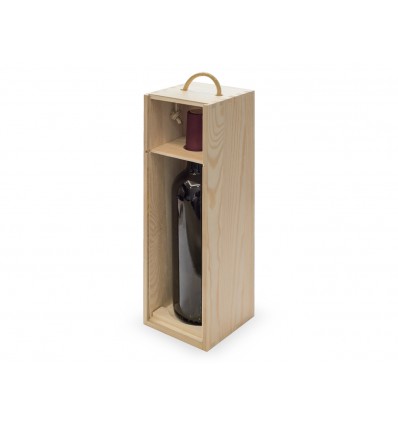 Caja madera para botella de vino 35 x 10 x 10 cm