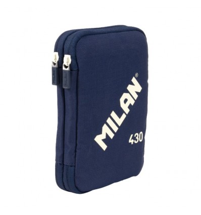 Plumier Estuche 2 pisos con contenido MILAN 430 since 1918 azul