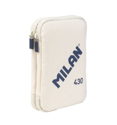 Plumier Estuche 2 pisos con contenido MILAN 430 since 1918 blanco