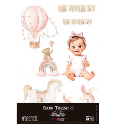 Decor Transfers Sweet Baby Girl PFY-14819 20x30 cm