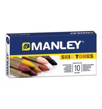 Ceras Manley 10 colores Fluor y Pastel