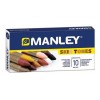 Ceras Manley 10 colores Fluor y Pastel