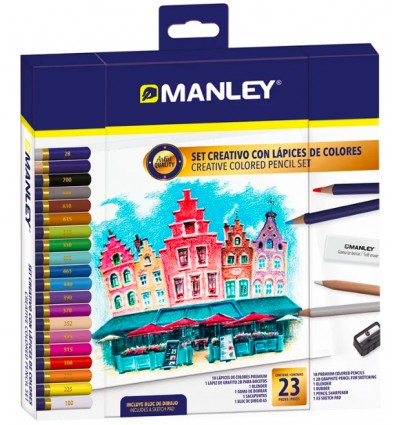12 Lapices de colores Hexagonales Milan