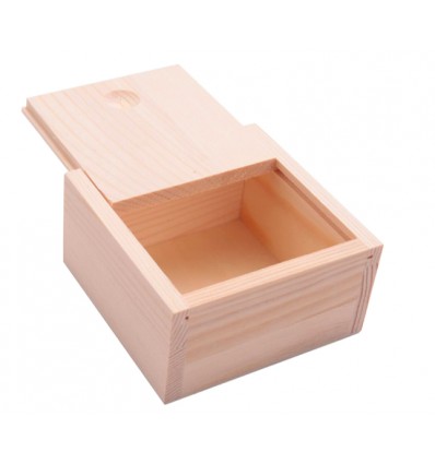 Caja de madera con tapa deslizante  16 x 7 x 6 cm