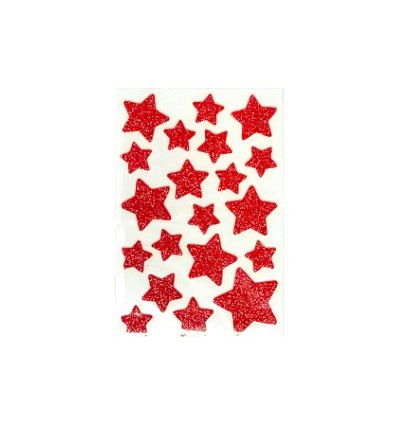 Pegatinas de Estrellas goma eva con purpurina