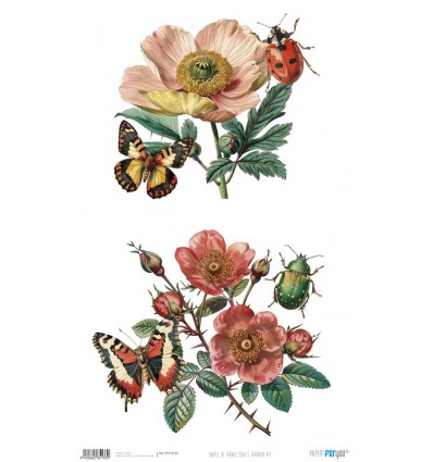 Papel arroz Bug’s Garden 54×33 cm Ref PFY 15133 Papers for you