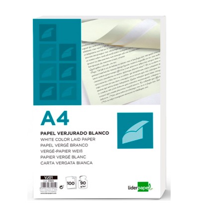Papel Blanco Verjurado A4 120 gr.