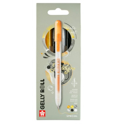 Set rotuladores metallic darks Gel Gelly Roll Sakura 5 colores