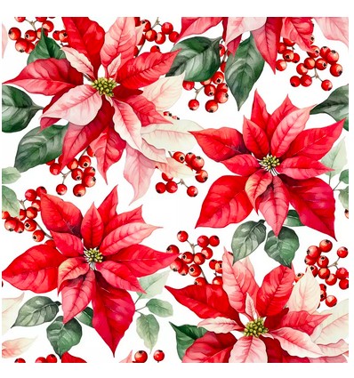 Servilleta 33x33 cm Julestjerne white