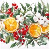 Servilleta 33x33 cm Foliage scatter white