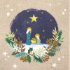 Servilleta 33x33 cm Pueblo navideño