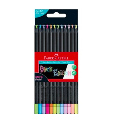 Lapices De Colores Faber Castell Black Edition Tonos De Piel Caja De 12 Unidades