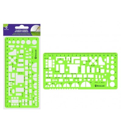 Plantilla Geométrica Ovalada 14 x 22 cm Bismark