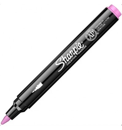 Sharpie Naranja Punta Redonda